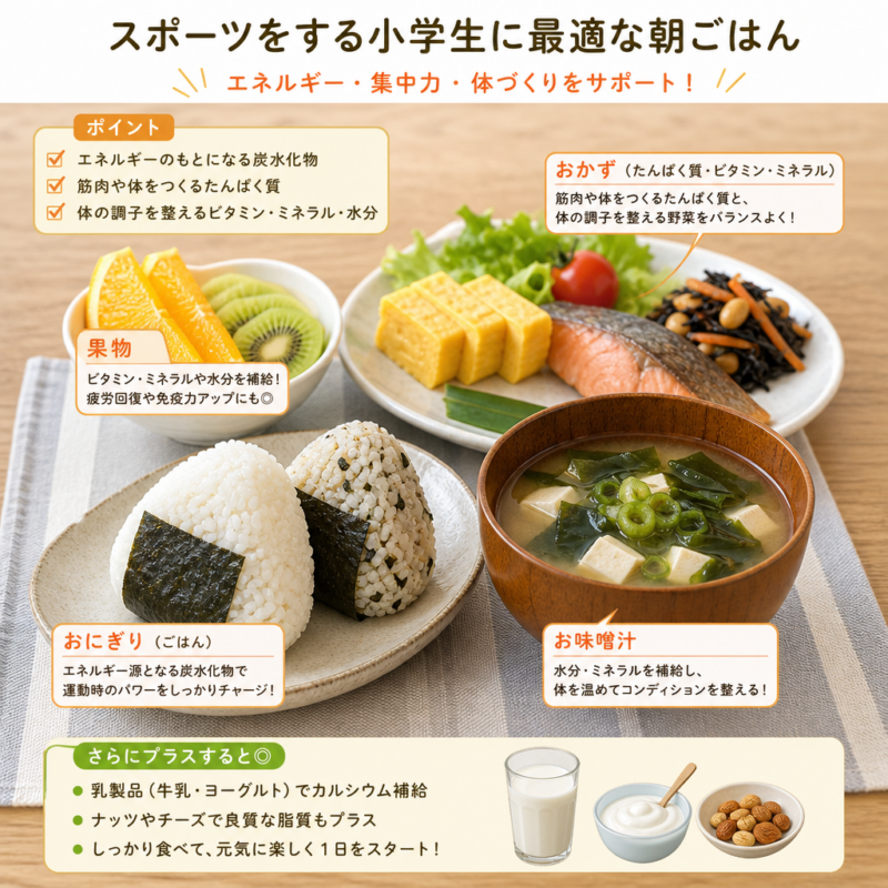 小学生のための朝ごはんメニュー