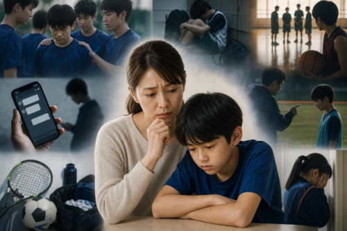 部活でのトラブルで悩む子供